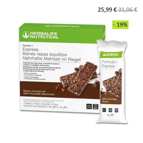 HERBALIFE - Formula 1 Express Riegel Dark Chocolate (7 Riegel)